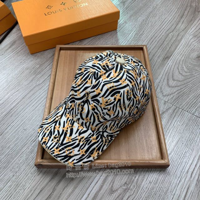 LV新品男士帽子 路易威登斑馬紋印花棒球帽鴨舌帽  mm1332